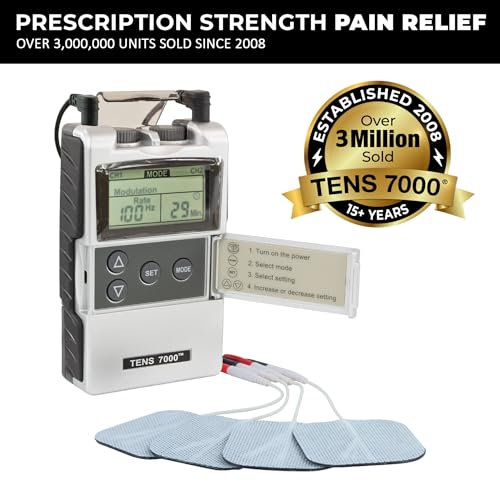 TENS 7000 Digital TENS Unit with Accessories - Muscle Stimulator Machine for Back Pain Relief, Sciatica, Neck, Nerve, Shou...