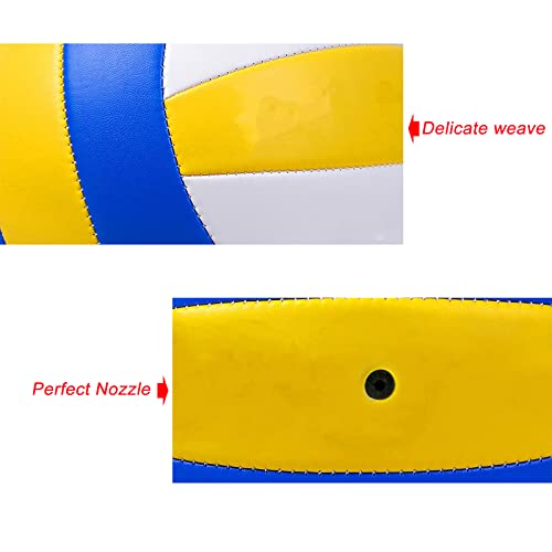 ABAJI Volleyball Official Size Soft Surface Training Practice Indoor Outdoor Gift for Kids Come with Pump Needle