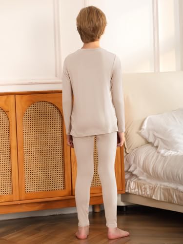 Haloumoning Thermal Underwear for Kids Boys Winter Base Layer Athletic Skiing Long Johns Sets 5-14 Years