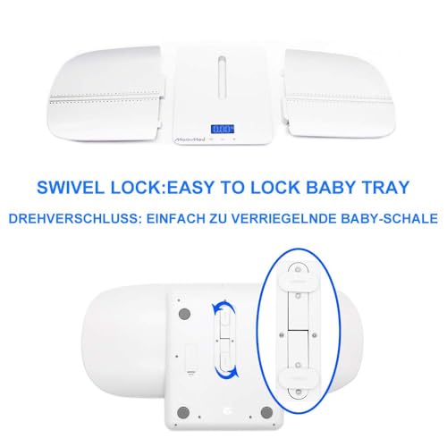 MomMed Baby Scale, Multi-Function Toddler Scale, Baby Scale Digital, Pet Scale, Infant Scale with Hold Function, Blue Back...