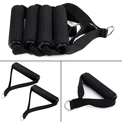 4PCS/1set Exercise Resistance Bands Handle Set, Workout Bands with Handles, Home Workouts Resistance Bands Handle Set for ...