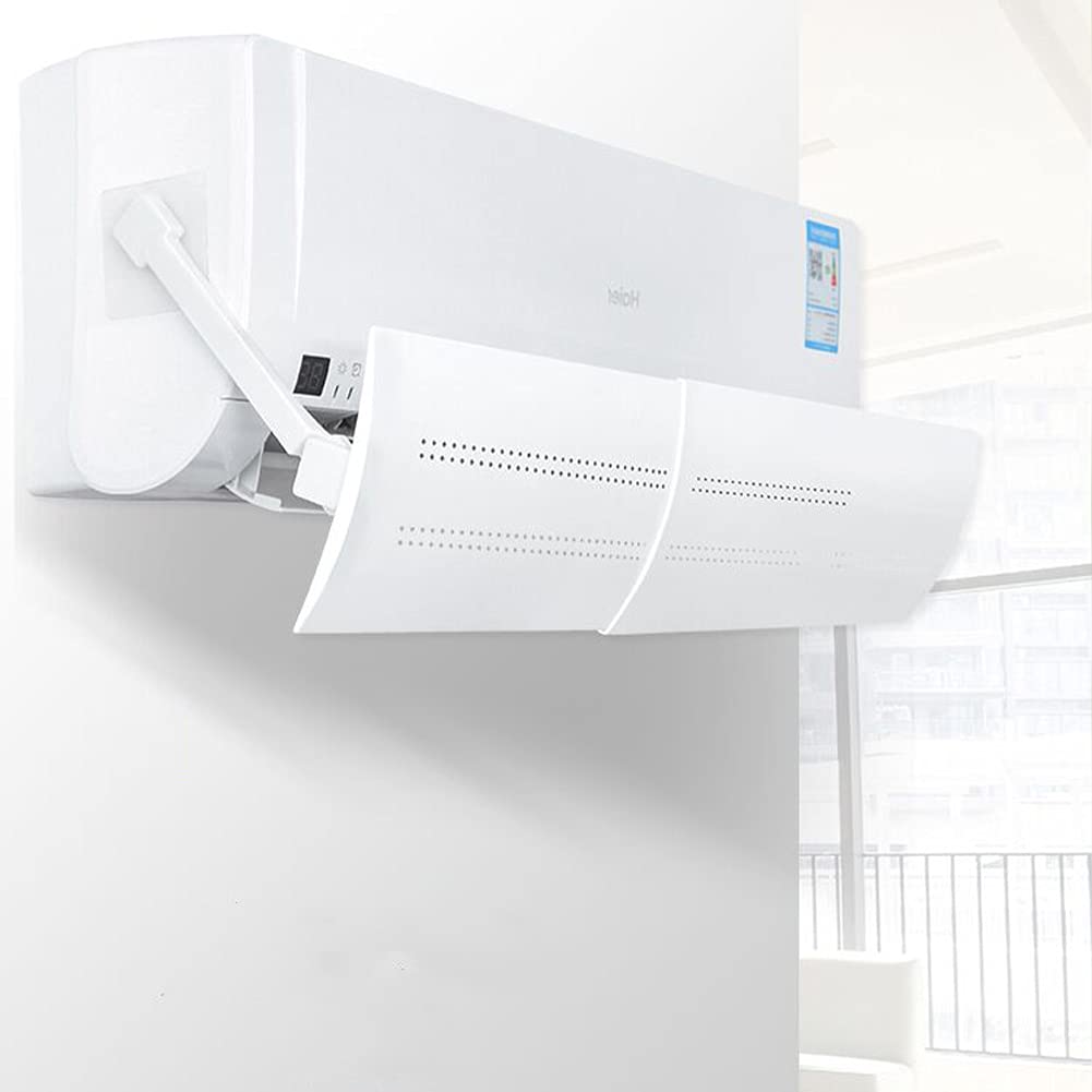Retractable Air Conditioner Air Deflector, Universal Adjustable Air Conditioning Deflector Air Diverter Cover Telescopic Anti-Wi