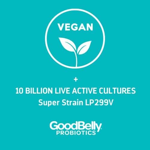 GoodBelly Probiotic Capsules for Digestive Health | Vegan Probiotic Supplement with 10 Billion Live Cultures | Probiotics for Women & Men | 30 Capsules