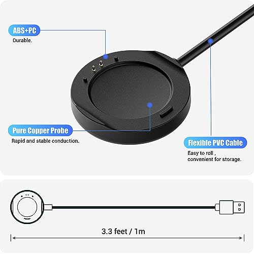 TUSITA Charger Compatible with Wahoo TICKR FIT Heart Rate Armband - 1M