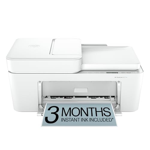 HP DeskJet 4227e Wireless All-in-One Color Inkjet Printer, Scanner, Copier, Best-for-Home, 3 Month Instant Ink Trial Inclu...