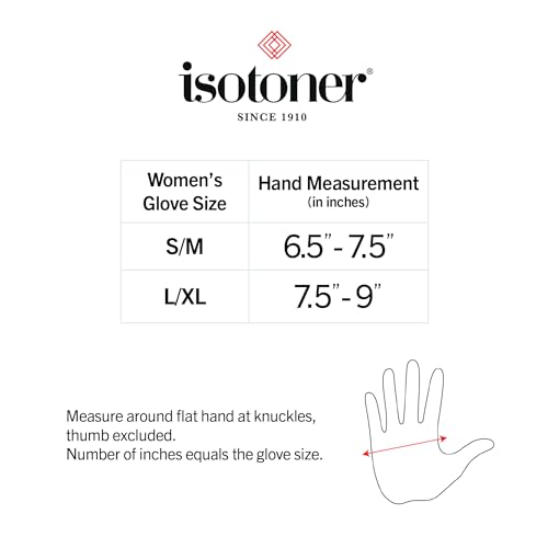 isotoner Women & Men Arthritis Compression Rheumatoid Pain Relief Gloves for joint support with Open/Full finger design