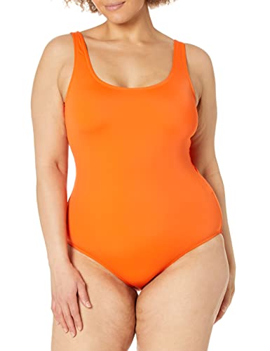 Amazon Essentials Women's One-Piece Coverage Swimsuit (Available in Plus Size)