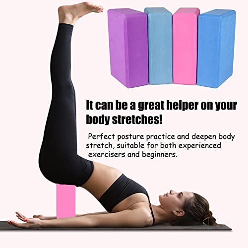 Doefo Yoga Blocks 2 Pack, Non-Slip EVA Foam Yoga Block, Pilates Block, Workout Blocks for Stretching, Meditation, Stable H...
