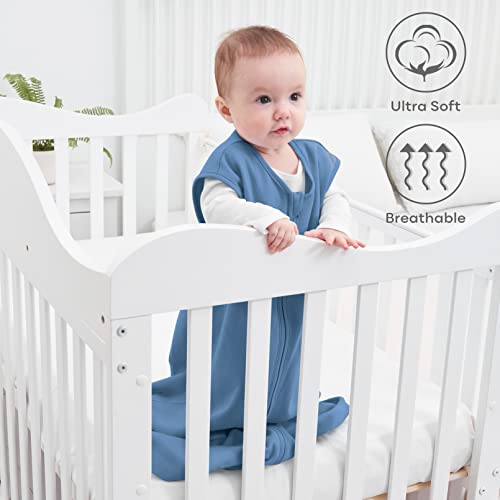 Yoofoss Baby Sleep Sack 6-12 Months Wearable Blanket for Babies 100% Organic Cotton 2-Way Zipper TOG 0.5 Toddler Sleeping ...