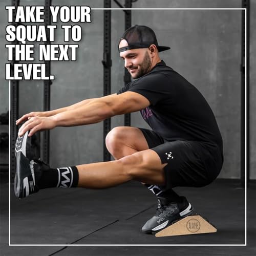 ALAIYE Squat Wedge Blocks (Set of 2) – Non-Slip Slant Boards for Lower Body Workouts, Ankle and Calf Stretching - Yoga Blo...