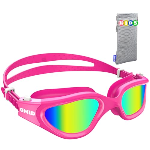 OMID Kids Swim Goggles, P2mini Polarized Swimming Goggles Comfortable for Age 6-14