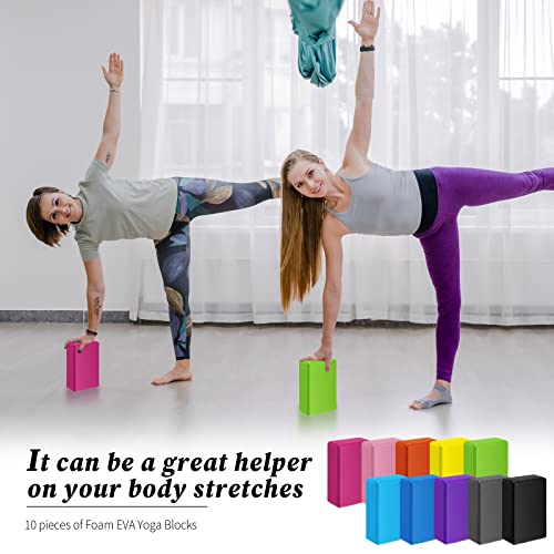 20 Pcs Foam EVA Yoga Blocks Lightweight Yoga Bricks Non Slip Supportive Foam Blocks Yoga Prop Accessories for Yoga, Pilate...