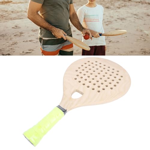 Drfeify Beach Tennis Paddle, Anti Slip Lightweight Design for Enhanced Control, Red Oak Beach Tennis Racket for Beginners,...