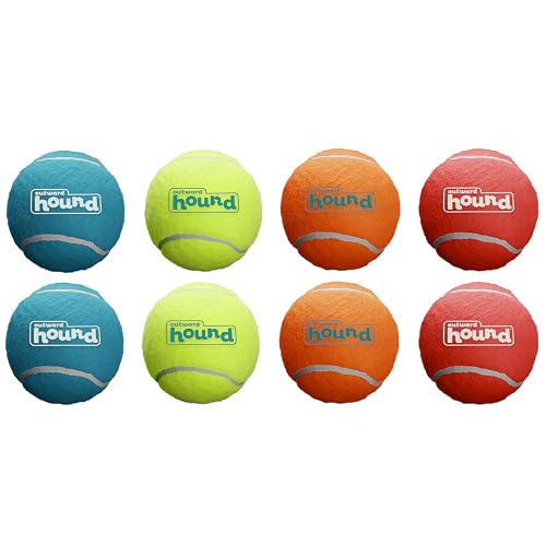 Outward Hound Squeaker Ballz – Squeaky Tiny Tennis Balls for Small Dogs Under 15 lbs, Fetch & Training, X-Small (1.5"), 8-...