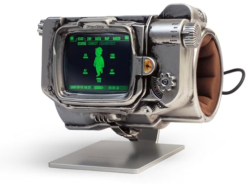Fallout from The Wand Company: Pip-Boy Life Size Wearable Cosplay die-cast Replica. Memory Foam Cuff, LCD Screen, FM Radi...