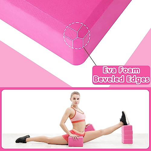 Honoson 20 Pcs Yoga Blocks Bulk 9''x6''x3'' High Density EVA Foam Blocks for Exercise Pilates Meditation, Lightweight Non-...