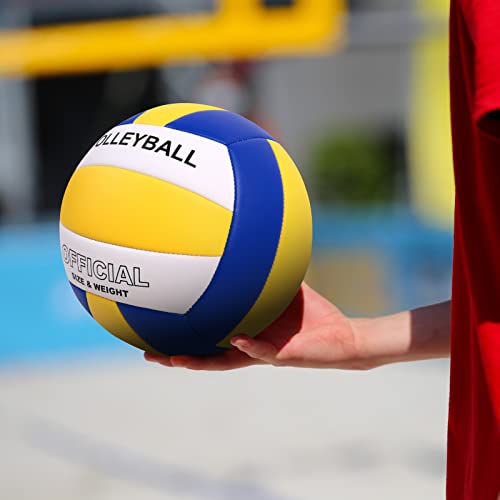 YANYODO Official Size 5 Volleyball Indoor Outdoor Volleyball Ball for Game Gym Training Beach Play Lightweight Soft Touch ...