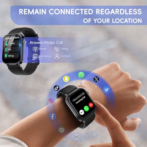 Smart Watch for Men Women Answer/Make Call, 1.85" HD Fitness Tracker with 24/7 Heart Rate & Sleep Monitor, 110+ Sports Mod...