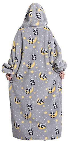 Msrlassn Oversized Wearable Blanket Hoodie for Adults - Extra Long Womens Blanket Sweatshirt