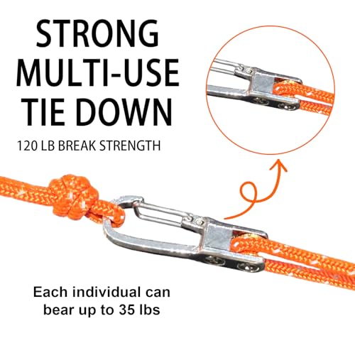 Rope Tightening Tool & Tensioner 6-Pack with Smooth Roller Design Heavy Duty Adjuster for Camping, Tarps, Tents, Awnings &...