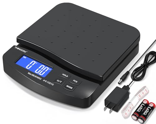 THINKSCALE 88lb Shipping Scale, 0.1oz Precision, Digital Postal Scale with Large LCD, Hold/Tare/Piece Counting, 5 Units, D...