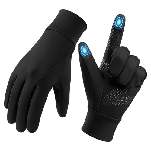 OZERO Winter Gloves for Men Women - Touchscreen Windproof Gloves for Cold Weather Snow Gloves Liner Thermal Warm