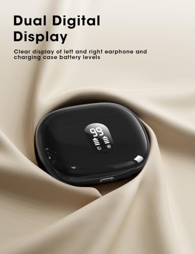 wyness Wireless Earbuds Bluetooth 5.3 Ear Buds, Hi-Fi Stereo Bass Ear Buds with 48H Playtime & LED Display, Lightweight i...