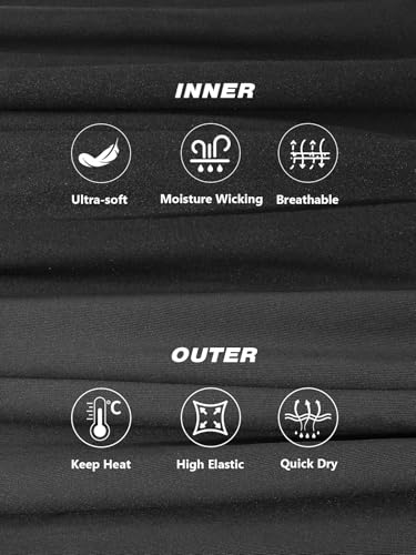 persimar Upgraded Thermal Underwear for Men Long Johns Set for Cold Weather Base Layer Top & Bottom with Fleece Lined