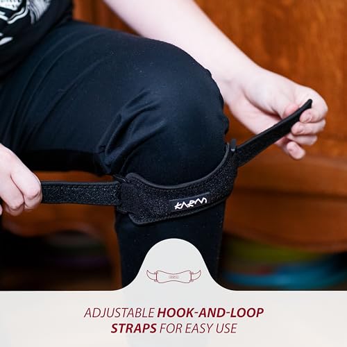 KARM Kids Knee Brace Strap - Osgood Schlatter Knee Brace Youth for Kids, Child - Patellar Tendon Support Patella Band for ...