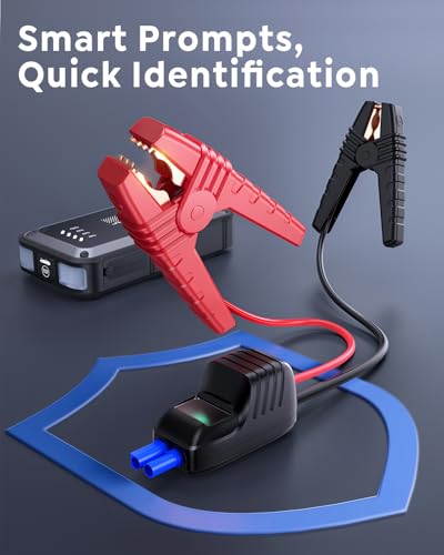 TREKURE Portable Car Battery Jump Starter 4000A 16800mAh Jump Box, Car Battery Jumper Starter Portable Jumper Cables for c...
