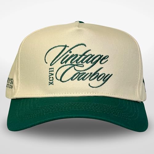 Vintage Western Trucker Hat | Men & Women | Country Cute Caps for Cowgirls Cowboys | Camo Denim Embroidered Cotton | Snapback