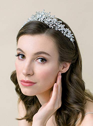 SWEETV Jeweled Wedding Tiaras and Crowns for Women, Metal Princess Tiara Queen Crown for Bride, Bridal Headpieces for Birt...