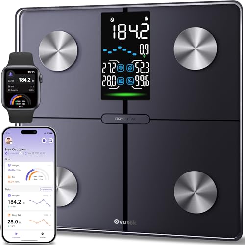 Ovutek Smart Scale for Body Weight, Professional Bathroom Digital Scale with BMI, Body Fat, Muscle Mass, Most Accurate to ...