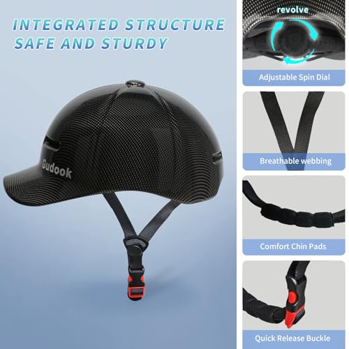 Gudook Adult Bike Helmets for Men - Women Bicycle Helmet - Certified Comfort Lightweight Adjustable Baseball Cap Style Cyc...