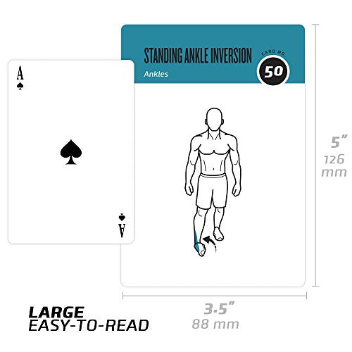 NewMe Fitness Stretching Workout Cards, Instructional Fitness Deck for Women & Men, Beginner Fitness Guide to Training Exe...