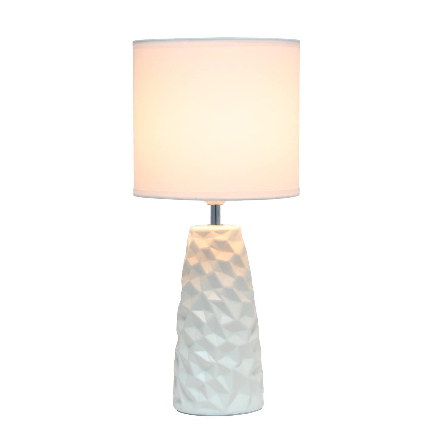 Simple Designs LT2083-OFF Ceramic Table Lamp, Off-White, Pack of 1