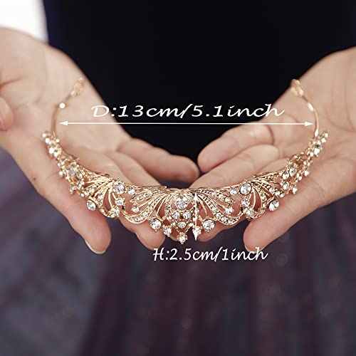 JWICOS Silver Wedding Tiara for Women Princess Crowns and Tiaras for Bride Rhinestone Birthday Crown Headband Crystal Cost...