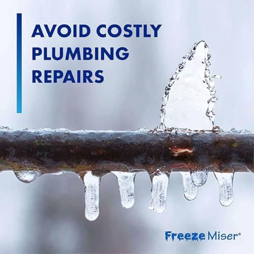 Freeze Miser Outdoor Faucet & Spigot Freeze Protection – Patented Valve Shield, Activates at Water Temperature Below 37°F/...