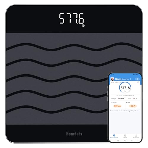 Homebuds 600lb Scale for Body Weight, Precision 0.1lb by Our Professional Factory Since 2001, Digital Weight Scale and BMI...