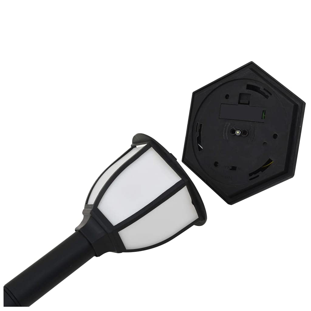 vidaXL Solar Powered Outdoor Lamps - 6 Pack LED Garden Lights, Weather-Resistant, Black, 6.5 x 5.7 x 28.7 in, Model 277138