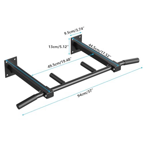 Wall Mount Pull Up Bar, Joist Beam Rafter Mount Pull-up Bar, Ceiling Mounted Chin Up Bar for Home Gym with Punching Bag Ha...