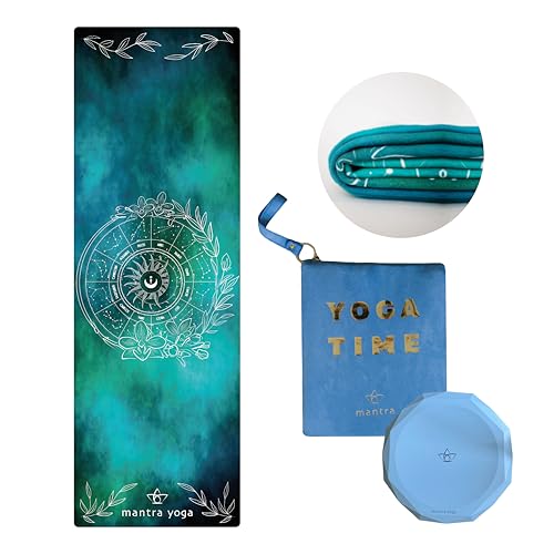 Mantra Yoga Travel PRO 1.5mm with Knee Pad - Foldable Fitness & Exercise Mat with Bag | Lightweight, Compact & Eco-Friendl...