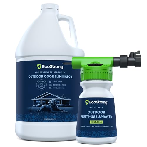 Eco Strong Outdoor Odor Eliminator | Outside Dog Urine Enzyme Cleaner – Powerful Pet, Cat, Animal Scent Deodorizer | Profe...