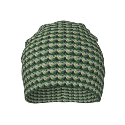 Retro Bicycle Print Winter Beanie Hat Men Women Soft Lightweight Thermal Cap for Outdoor Skiing Wear Black