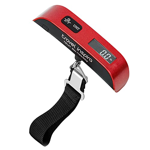travel inspira Luggage Scale, Portable Digital Hanging Baggage Scale for Travel, Suitcase Weight Scale with Rubber Paint, ...