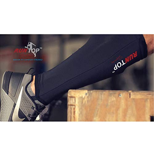 RUNTOP Shin Sleeves Guards for Rope Climbing Deadlifting Weightlifting Powerlifting Cross Fitness Training Box Jumping Leg...