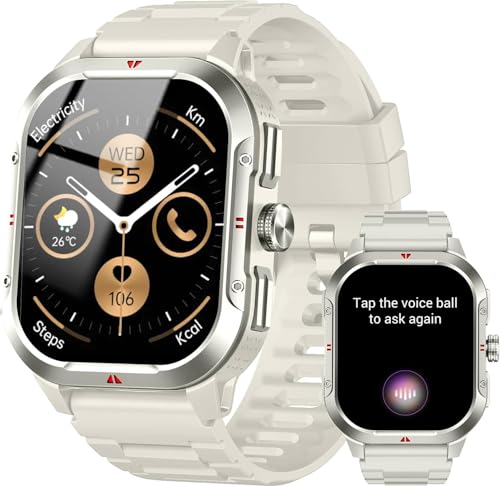 Smart Watch for Men Android/iPhone, 2.06" HD Anti-impact Touchscreen GPS Smartwatch with Heart Rate/SpO2/Sleep/Monitor, An...