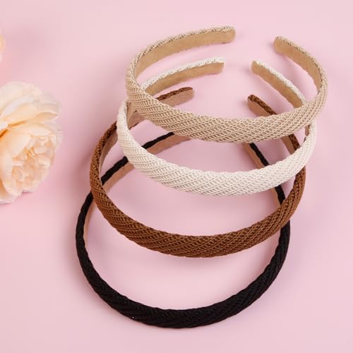 AIBFRID Headbands for Women Thin Knitted Hairbands Fashion Non Slip Headband for Women's Hair Cute Solid Colors Hair Acces...