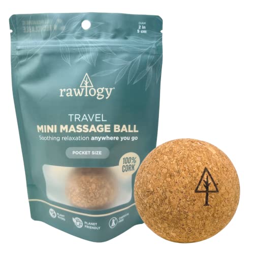 Rawlogy Travel Cork Massage Ball | Lightweight, Sustainable Alternative to Lacrosse Ball for Muscle Pain Relief (1.9 Inch...