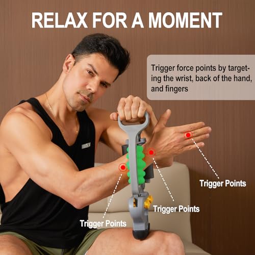 HOTWAVE Arm Massager for Pain Relief & Recovery, Adjustable Foam Roller, Trigger Point Muscle Roller for Calves&Forearm, W...